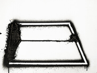 E.Scanavino. Senza titolo, 1970, acrilico su carta, 48x60 cm