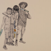 Fernando Andrade, Union, 2022, Graphite and $100 note on hand-cut paper, 22 1/2 x 27 1/4 inches. © 2023 Fernando Andrade, courtesy of Gerald Peters Contemporary