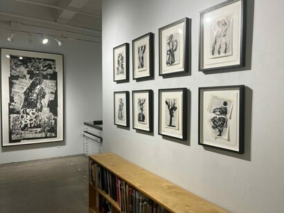 DKNY William Kentridge: 33 years of collaboration with Master Printers, published by David Krut, exhibition view. Courtesy of David Krut Projects