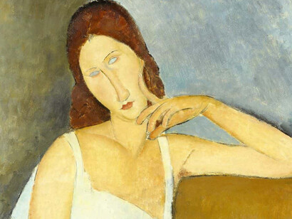 Amedeo Modigliani, Ritratto di Jeanne Hébuterne, particolare