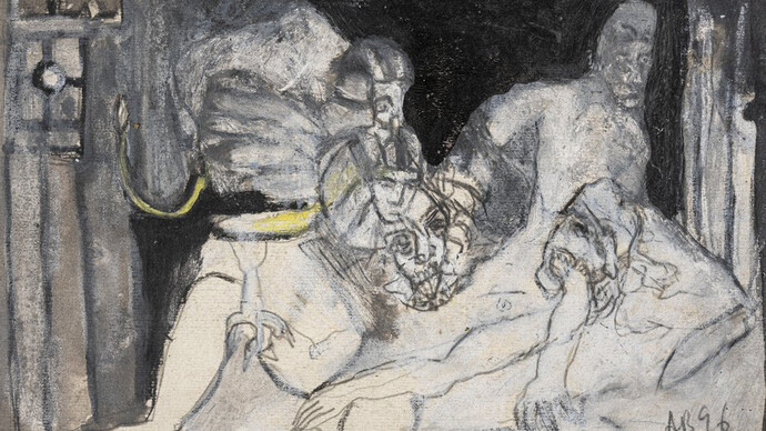 Anna Boghiguian, aus der Serie Konstantin Kavafis, Ein Dichter am Rande der Geschichte, 1995. Courtesy of Museum Ludwig