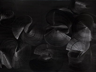 Shahla Dadsetan, "Sans titre", pigment and acrylic medium on canvas, 89 x 146 cm, 2018 © Nabil Boutros