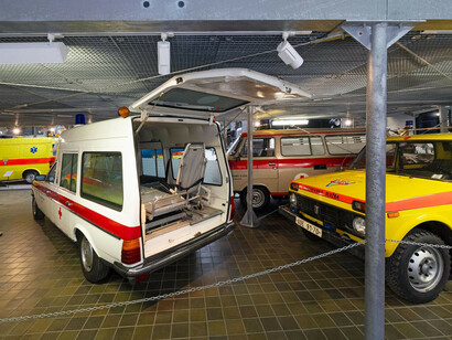 Sirens across Prague. Vehicles saving lives, exhibition view. Courtesy of Národní technické muzeum