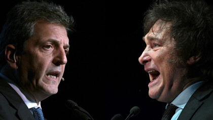 Sergio Massa y Javier Milei, candidatos a la Presidencia de Argentina en 2023