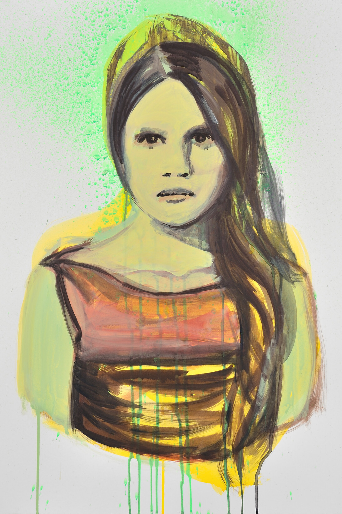 Claire Tabouret (b. Pertuis, France,
1981 – ). Les Débutantes (étude 1)
(The Debutantes [study 1]), 2014.
Acrylic on paper, 610 x 460 mm.
Courtesy Galerie BUGADA &
CARGNEL. Courtesy Galerie
BUGADA & CARGNEL © Martin
Argyroglo.