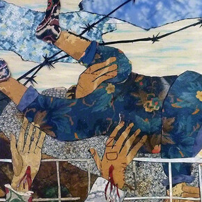 American Skulls and Flowers. Courtesy of Court Tree Collective 