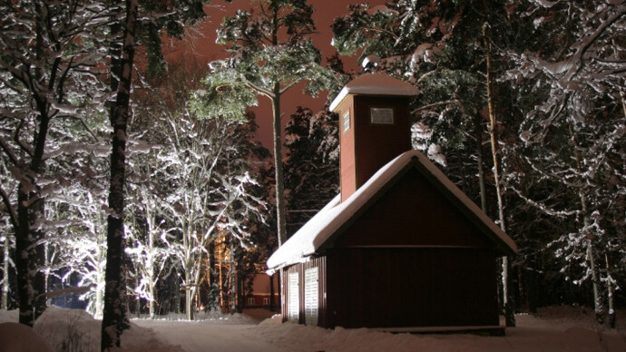 Orgmetsa fire village. Courtesy of Estonian Open Air Museum