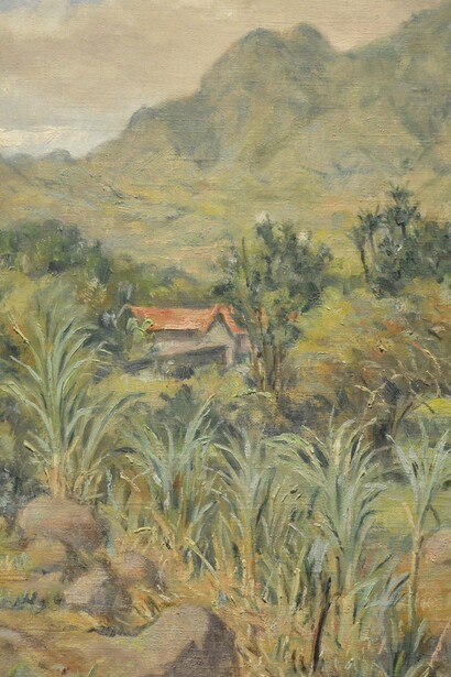 "Paisaje de Escazú", óleo sobre tela, 1947, Alexander Bierig