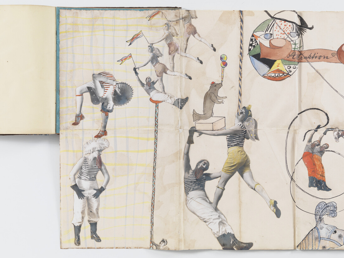 ringl + pit. Spread from Ringlpitis. 1931. Artist book with collage, detail, 7 7/8 x 7 7/8″ (20 x 20 cm). Estate of Horacio Coppola, Buenos Aires © 2015 Estate of Horacio Coppola