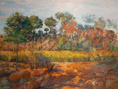 Juan Amo, 1996, Girasoles (detalle)