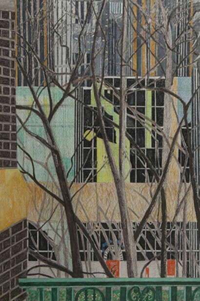 Renee Borkow, Kaleidoscope, 2013, 21 x 28in, Caran d'Ache water color pencil