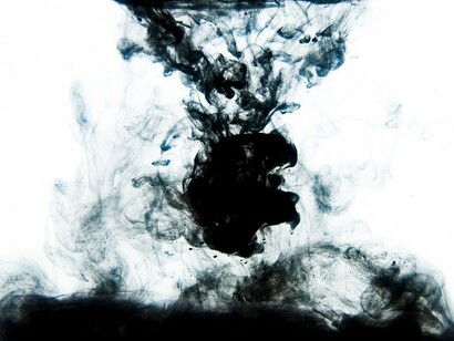 Ink swirling in water, a volcanic eruption, and abstract expressionism