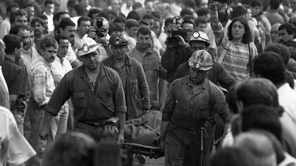 Uno de los días más difíciles para la Brigada Central de Salvamento Minero: el 31 de agosto de 1995, 14 mineros fallecieron tras una explosión de grisú en el pozo Nicolasa (Asturias) 
