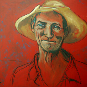 Sandy McLean, Face of the Outback, Acrylic on Canvas, 36" x 48"