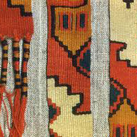 Pre-Columbian textile band from the Nazca culture, Peru, showcasing intricate ancient craftsmanship