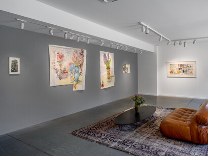 Dawn Clements, Nothing Happens Fast, exhibition view. Courtesy of James Barron Art
