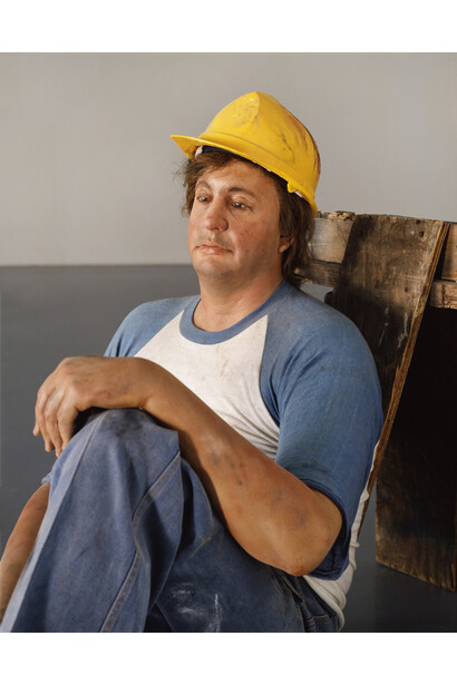 Duane Hanson, Lunch Break,1989, Polyvinyl, polychromed with oil, mixed media, with accessories, Detail 4 of 4 © The Estate of Duane Hanson, Courtesy the Estate of Duane Hanson and Gagosian Gallery  