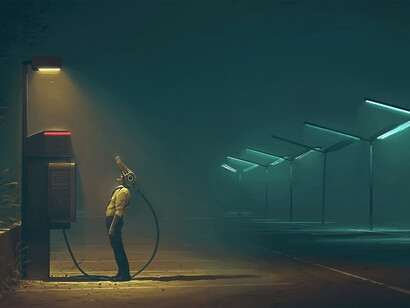 Simon Stålenhag, ilustración de la serie The Electric State (2017)
