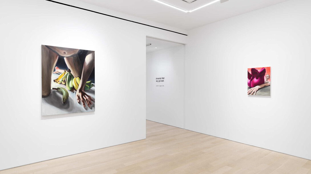 Amanda Wall, Sky got dark, exhibition view. Courtesy of Almine Rech Gallery