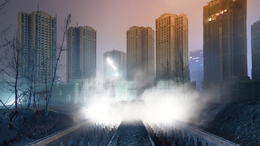 Contemporary Archeology (Night), 2016 , Photographie montée sur caisson lumineux , 200 x 132 x 8 cm , 78 3/4 x 52 x 3 1/8 in.Courtesy of Galerie Templon, Bruxelles 
