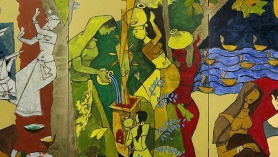 M.F. Husain, Traditional Indian Festivals, 2008-2011. Courtesy of Usha Mittal © Victoria and Albert Museum, London