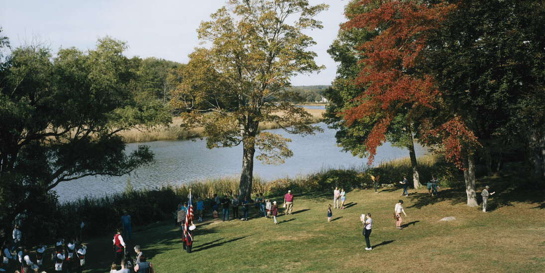 Tina Barney, The River, 2017, chromogenic color print, 30 x 40 inches, 76.2 x 101.6 cm. Edition of 5 (#1/5)© Tina Barney. Courtesy Paul Kasmin Gallery