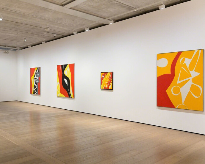 Ernst Wilhelm Nay, Exhibition view. Courtesy of Almine Rech Gallery 