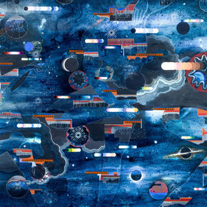 Jagannath Panda, Dancers of the celestial realms, 2024-2025. Courtesy of Aicon Contemporary