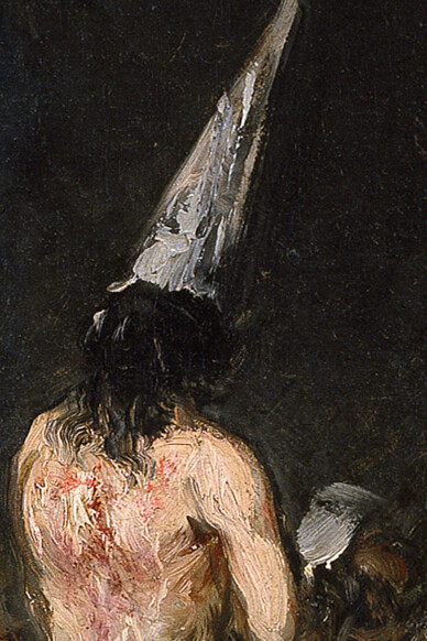 Detalle de "Condenados por la Inquisición", óleo sobre lienzo, Eugenio Lucas Velázquez, , ca. 1833-1866