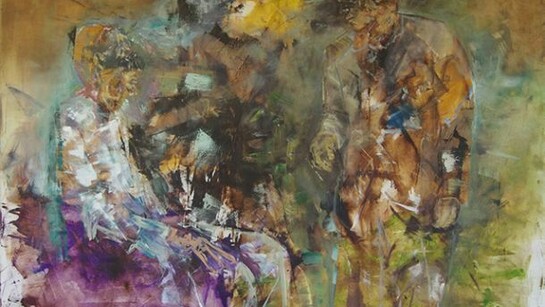 Robert Muntean, Your life was into my mouth, 2013, oil on canvas, 200 x 240 cm