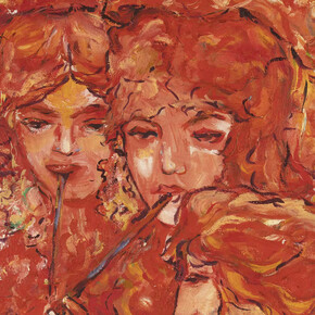 Alberto Massuda, As donzelas tocando, 1987 (detalhe). Cortesia do MON - Museu Oscar Niemeyer