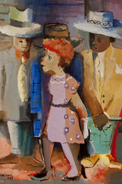 Norman Lewis - Hep Cats, 1943. Oil on canvas, 30 x 24 in. Khephra Burns and Susan L. Taylor 
© Estate of Norman W. Lewis; Courtesy of Michael Rosenfeld Gallery LLC, New York, NY
