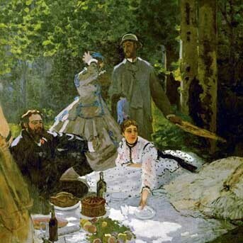 Claude Monet, Colazione sull'erba, particolare, 1865-66