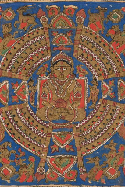 Manuscript of the Jambudvipa-prajnapti-sutra (Description of Jambudvipa), 1513.  Courtesy of Cleveland Museum of Art