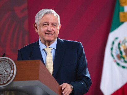 Andrés Manuel López Obrador durante su tradicional conferencia de prensa matutina