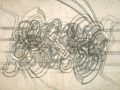 Gerald Wilde, Pompeii, Pastel and gouache on paper, c.1976, 63.5 x 83.8 cm, Courtesy October Gallery, London
