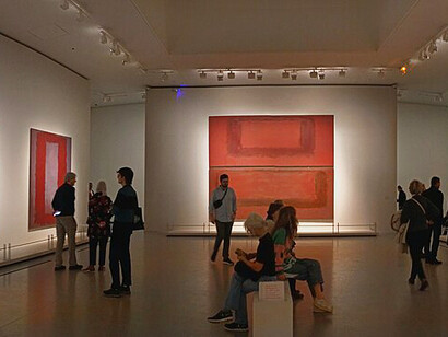 Mark Rothko's Seagram Murals are displayed at the Fondation Louis Vuitton in Paris in 202
