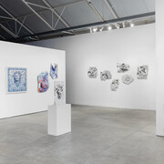 Add Fuel and PichiAvo, Memória material (Material memory), exhibition view. Courtesy of Underdogs Gallery