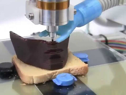 A model of a face realized with 3D Printer
