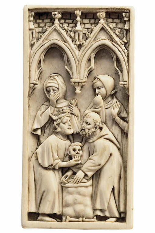 Tavoletta da scrittura con san Luigi, Parigi, 1320-1330 circa, Avorio, Firenze, Museo Nazionale del Bargello