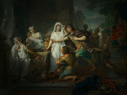 "Orestes y Pilades en Tauris", Nikolaas Verkolje, 1732, Museo de Ámsterdam
