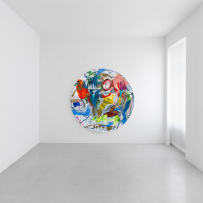 Charline von Heyl, exhibition view. Courtesy of Xavier Hufkens Gallery