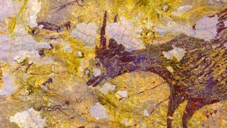 Escena de caza descubierta en una cueva de Indonesia que podría representar la obra de arte más antigua del mundo