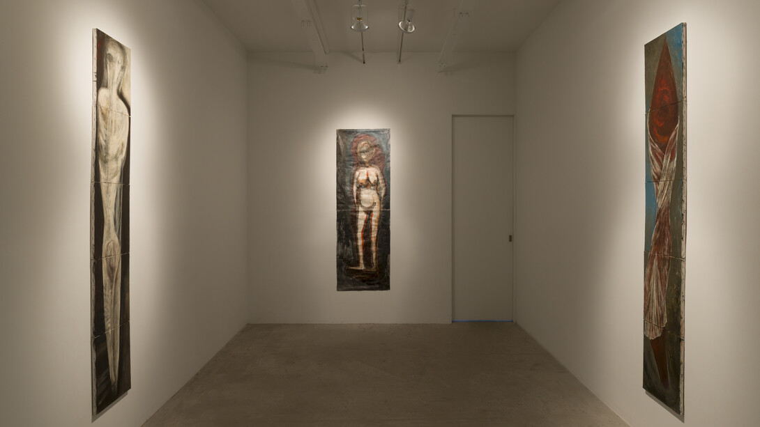 Mira Schor, Nuns, exhibition view. Courtesy of Lyles and King Gallery