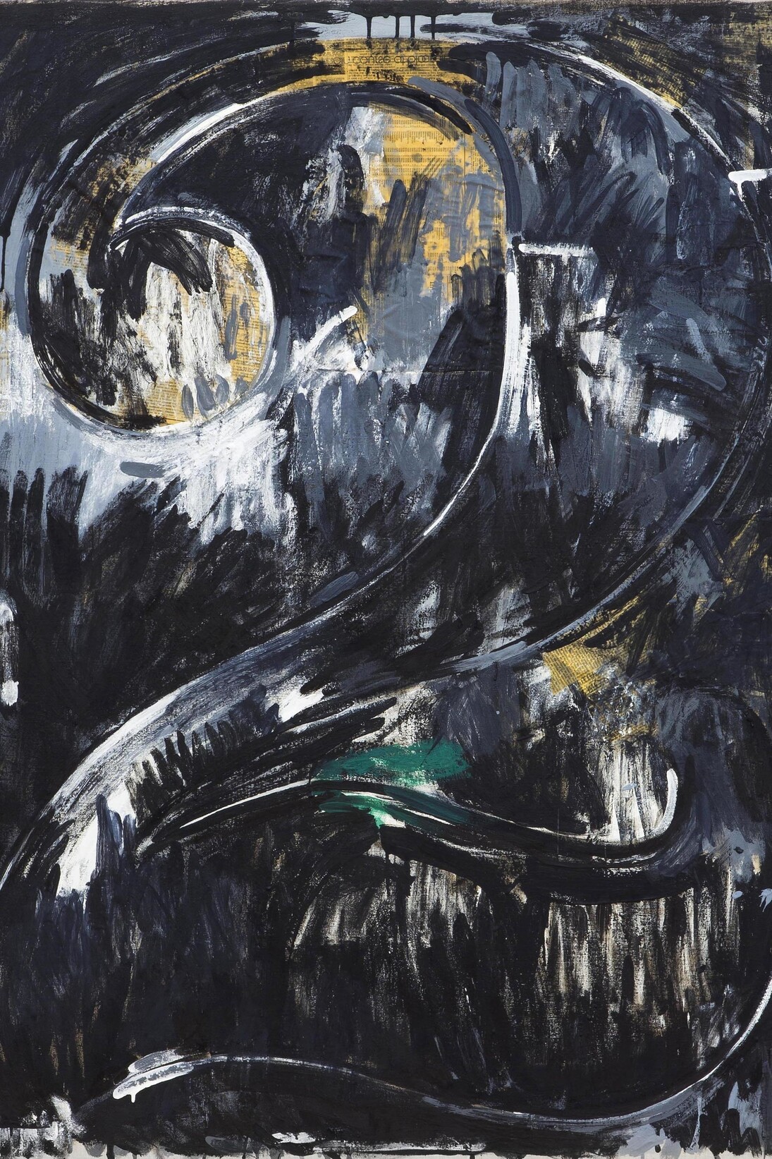 Sturtevant, Johns Figure Two,
1991,
encausto e collage su tela,
Courtesy Estate Sturtevant, Galerie
Thaddaeus Ropac, Paris-Salzburg,
Foto Amedeo Benestante