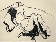 Tracey Emin, Laying half Asleep, 2015,
Embroidered calico,
198.5 x 251.5 cm,
Courtesy: Galleria Lorcan O’Neill