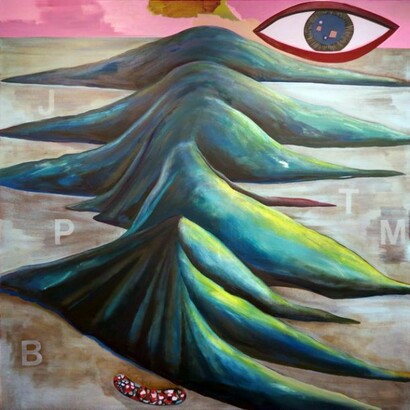 Paul Branca, Isola (JTPMB), 2013, oil on canvas, 50 x 50 in. Courtesy Scaramouche, NY.