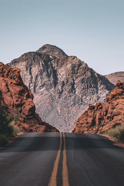 Francois Delahaye envisions travel plans as trips to the future, much like this road between mountains
