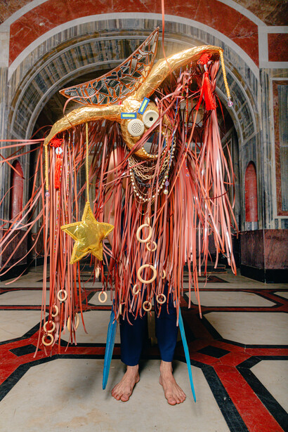 Felipe Braga, Fotoperformance Astros (tríptico fotografias). Courtesy of the artist and A Gentil Carioca 