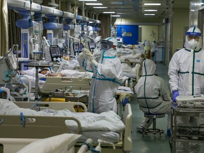 Germany has a large number of hospital beds, by almost any standards